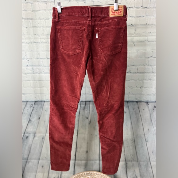 Levis 710 Super Skinny Corduroy Jeans | Rust Red | Sz Womens 28 - Picture 7 of 16